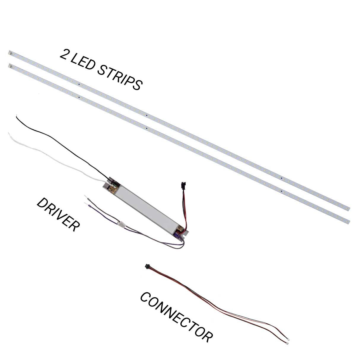 LED Magnetic Retrofit Kit for 2x4 or 1x4 Troffer - 32W