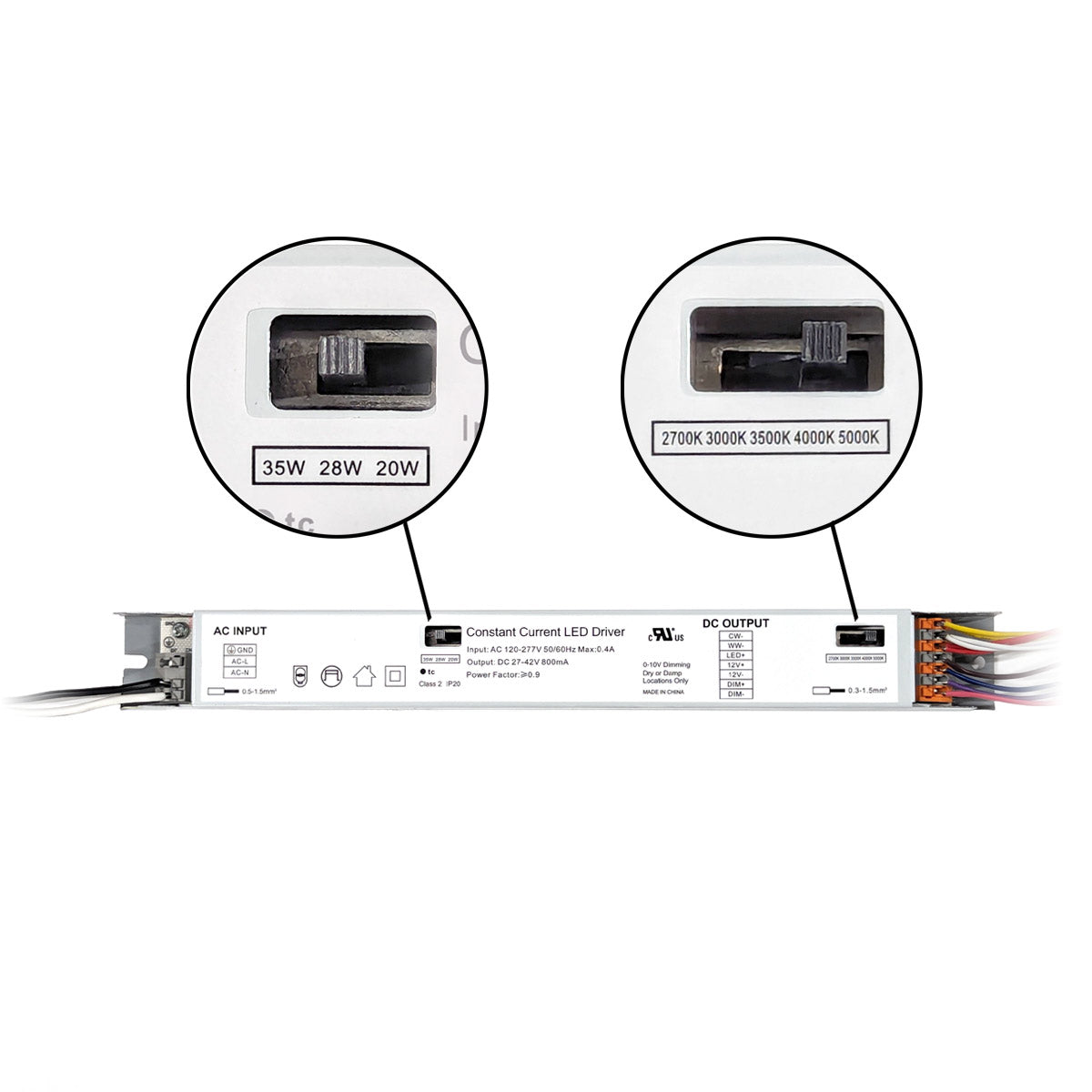 LED Magnetic Retrofit Kit for 2x4 or 1x4 Troffer - 5-CCT - 20W/28W/35W